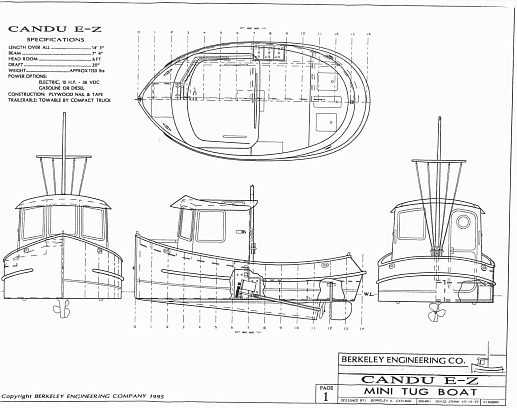 Candu E Z Mini Tugboat Plans Tugboats